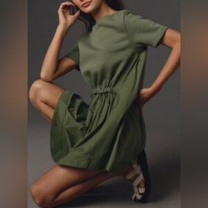 Pilcro plus size twofer moss green Mini shirt Dress